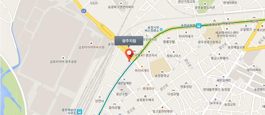 광주지점 위치 지도