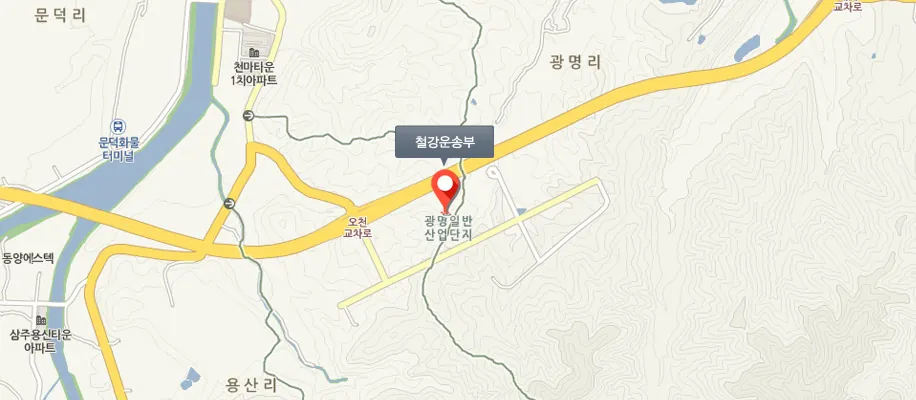 철강운송사업부 위치 지도